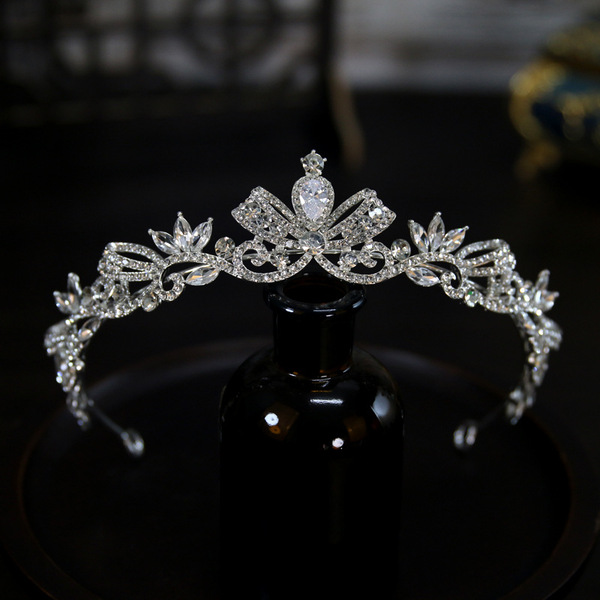 Korean sophisticated lace veil with zircon