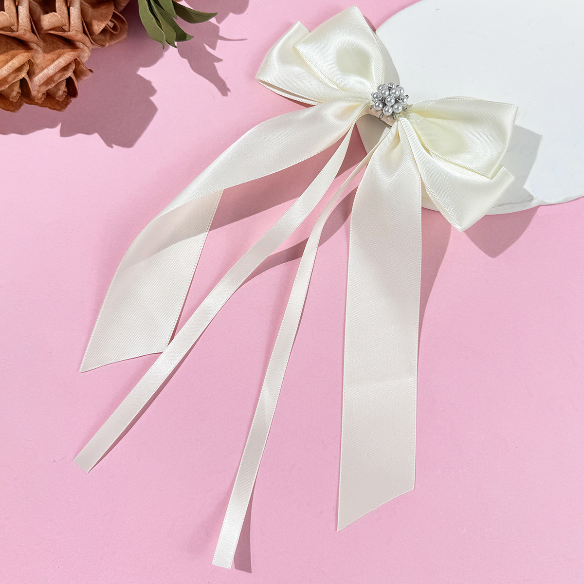 20g Weight Hair Clip Hair Accessories Type 1 Piece Quantity Holiday, Tea Party Occasion Ribbon Material Bow Knot Pattern All Seasons Season Women's Gender Sweet, Simple Style Style Sweet Simple Style Women's Bow Knot Ribbon Hair Clip 7
