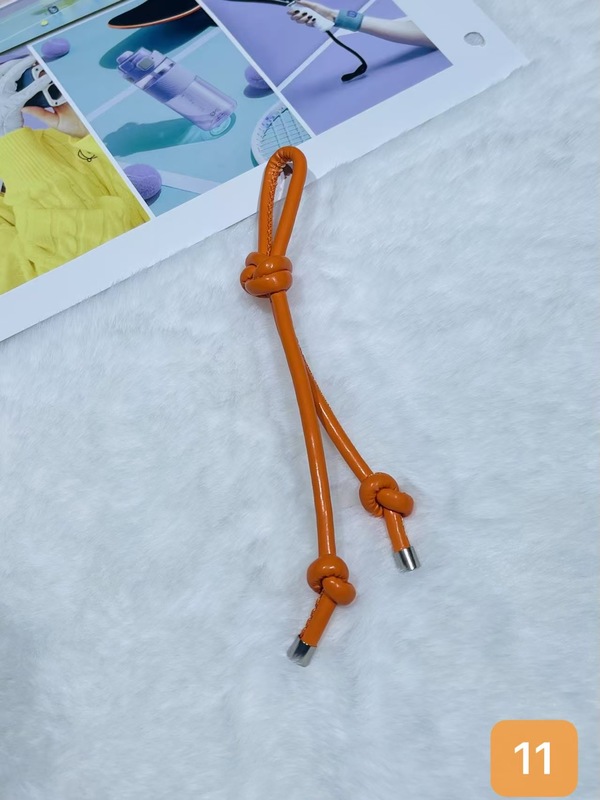 彩色皮革包包挂件创意时尚百搭diy皮绳双绳结挂饰手机钥匙扣挂饰|undefined