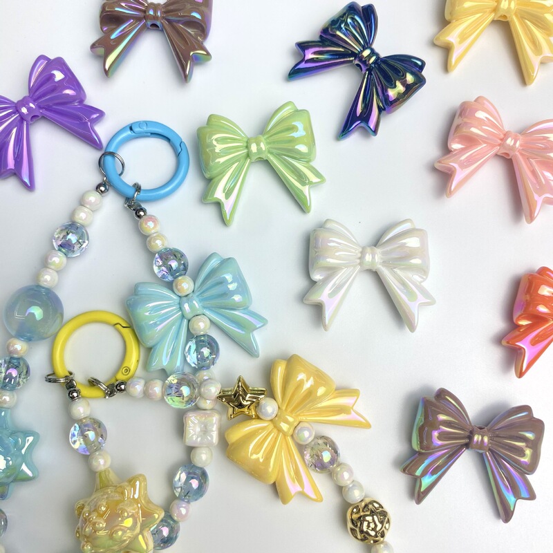 large bow tie electroplated solid color uv color bow diy homemade mobile phone chain key chain beaded material jewelry accessories large bow tie electroplated solid color uv color bow diy homemade mobile phone chain key chain beaded material jewelry accessories
