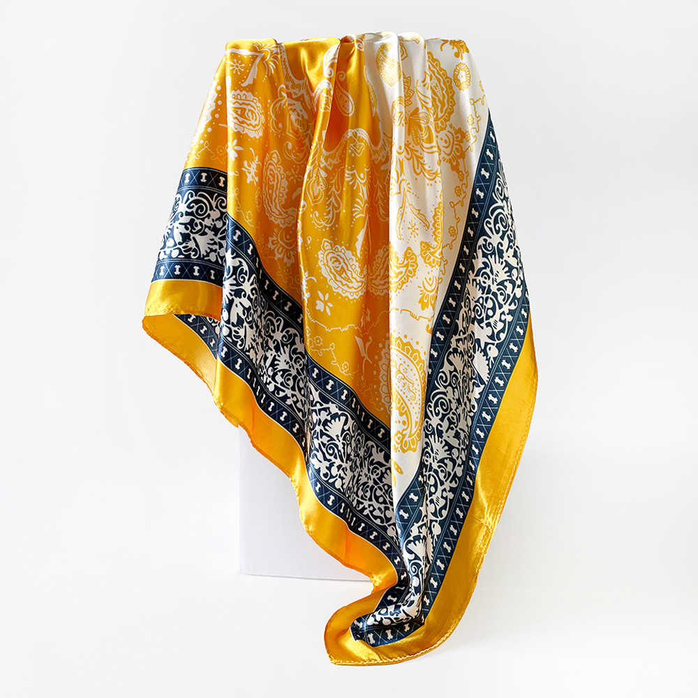 Women's Classic Silk Scarf Hijab Square Shawl For Head And Bag_voghion.com