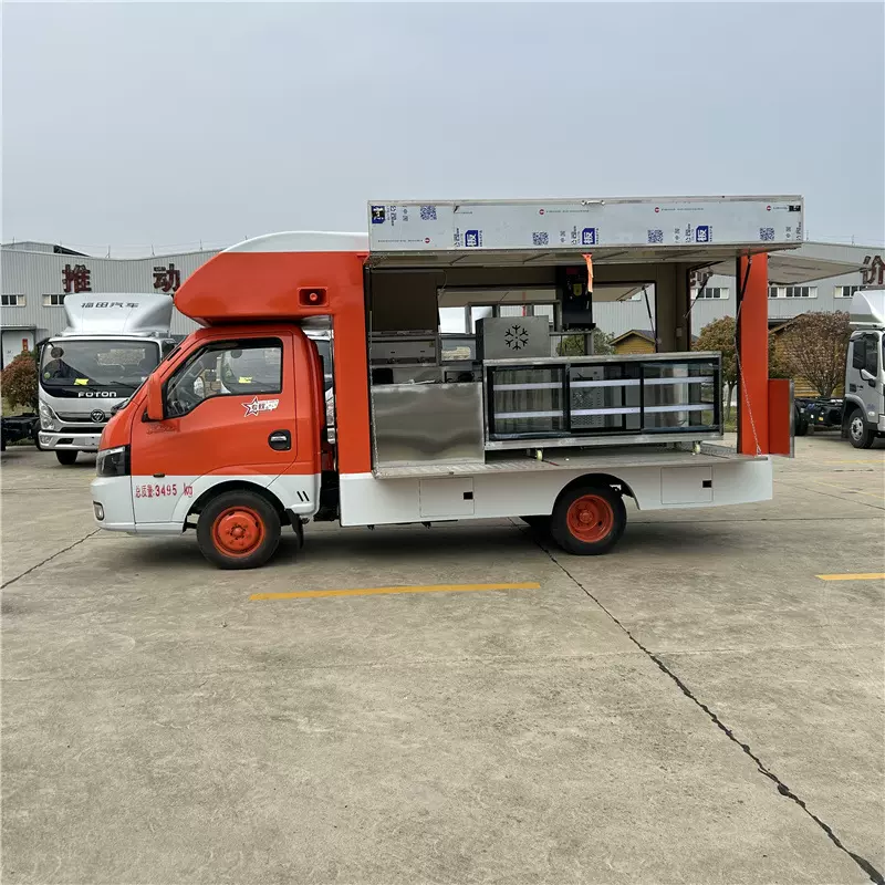 公司大量生产批发移动保温快餐车 早餐小吃车国六标准