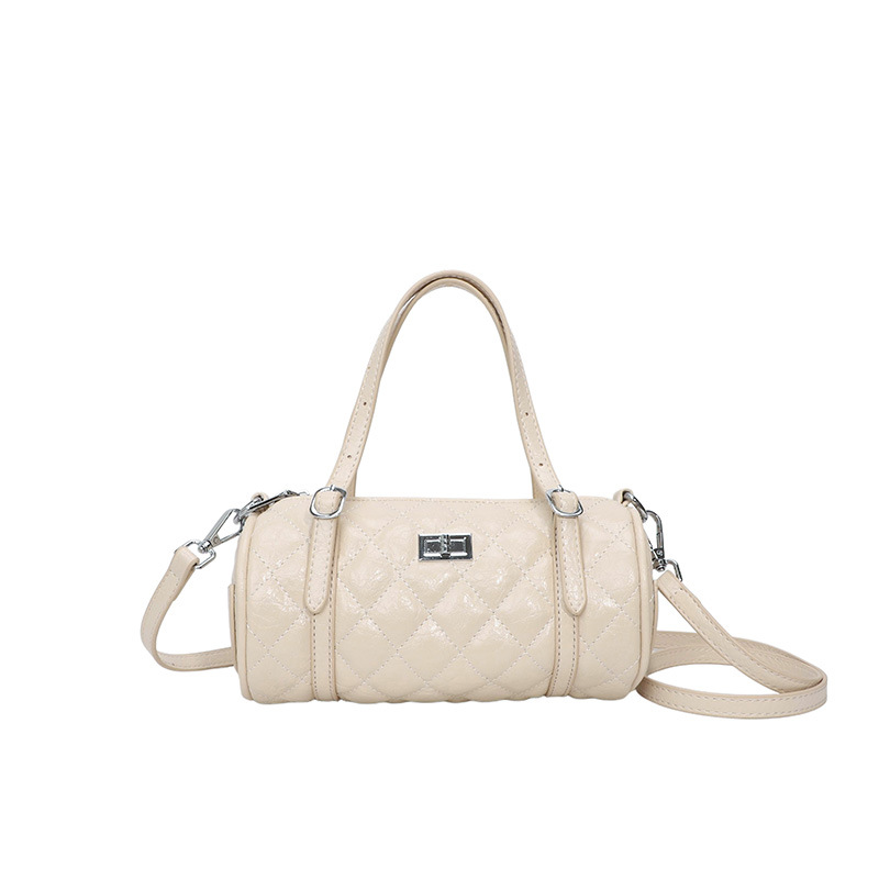 Bolsa de moda casual de grille cilíndrica para mujeres 2026 verano pequeña fragancia simple bolso de hombro diario image 10