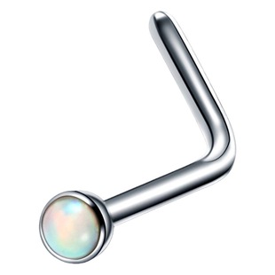 Трансграничная нержавеющая сталь OPAL Nose Nail Многоцветный L-образный изогнутый стержень OPAL Nose Ring S-образный гальванический OPAL Nose Nail Jewelry
