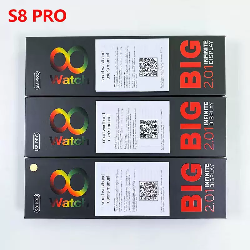 跨境TK新款S8 Pro 智能手表蓝牙通话运动计步消息提醒心率监测s8