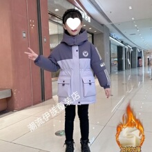 女童2025新款秋冬装中大童棉服中长款女孩棉衣加厚外套洋气派克服