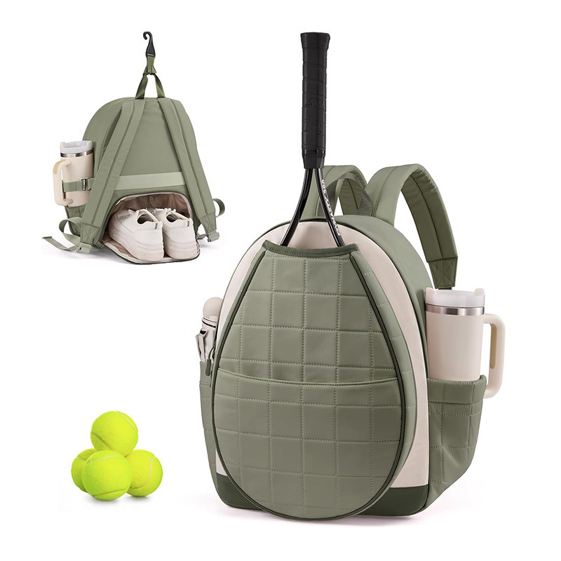 Nueva bolsa de tenis, mochila de tenis casual de mujer con soporte de tazas y zapatos, bolsas de raqueta de tenis, bolsas de pelota.