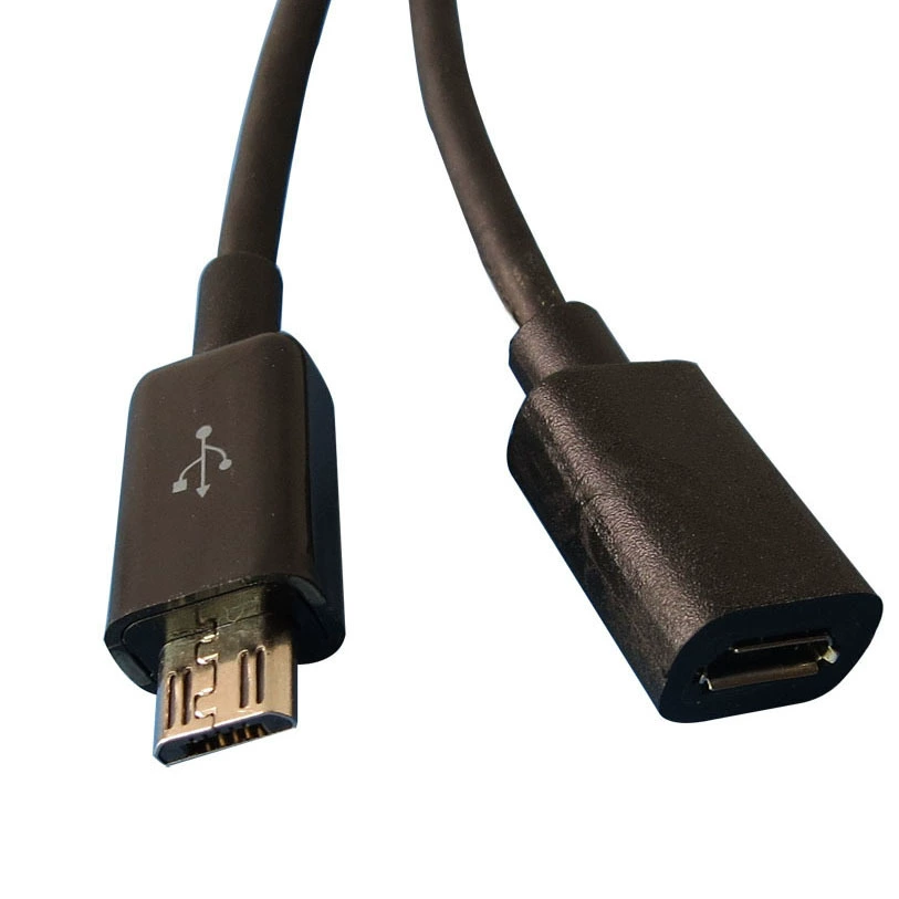 Micro USB public extension line 10cm 5 -core five -core full -pass OTG line Micro public line