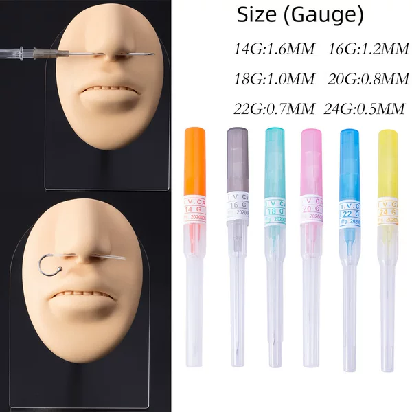 Professional stainless steel disposable puncture catheter needle puncture tool puncture needle navel eyebrow nail earring punch