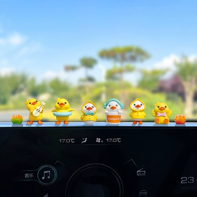 Internet Celebrated Cute Yellow Duck Car ornaments - multiple-styles-available-see-details-page-6-types-of-cute-little-yellow-ducks-big-orange-italian-free-traceless-stickers