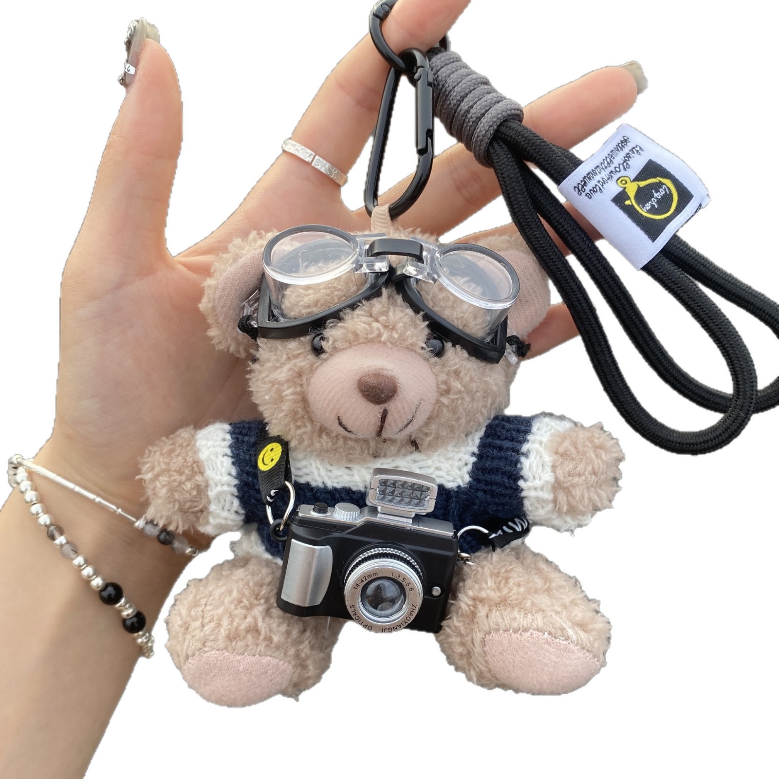 Cámara original oso colgante bolso colgante muñeca de peluche muñeca pareja llavero regalo creativo