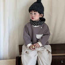 儿童服装2025秋冬新款韩版童装宝宝衣服冬装男童加厚卫衣长裤套装