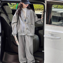 童装女童套装2025春秋新款女孩宽松休闲韩版三件套装抖音明星同款