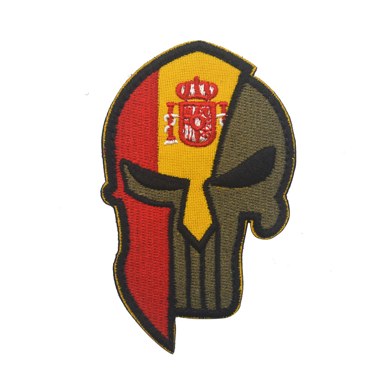 Bordado de suministro de comercio electrónico transfronterizo brazalete español España etiqueta de tela parche bordado sello moral de velcro