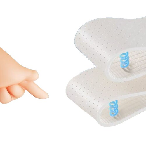 Children and Adult Sports Breathable Shock-Absorbing Mesh Punched Long Strip Soft Insole Material for All Seasons DIY Cut Insoles