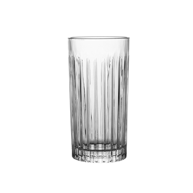 Bicchiere minimalista a righe in stile Ins, ideale per whisky, vino, caffè, succhi di frutta e bevande. Bicchiere per acqua dal design elegante._voghion.com