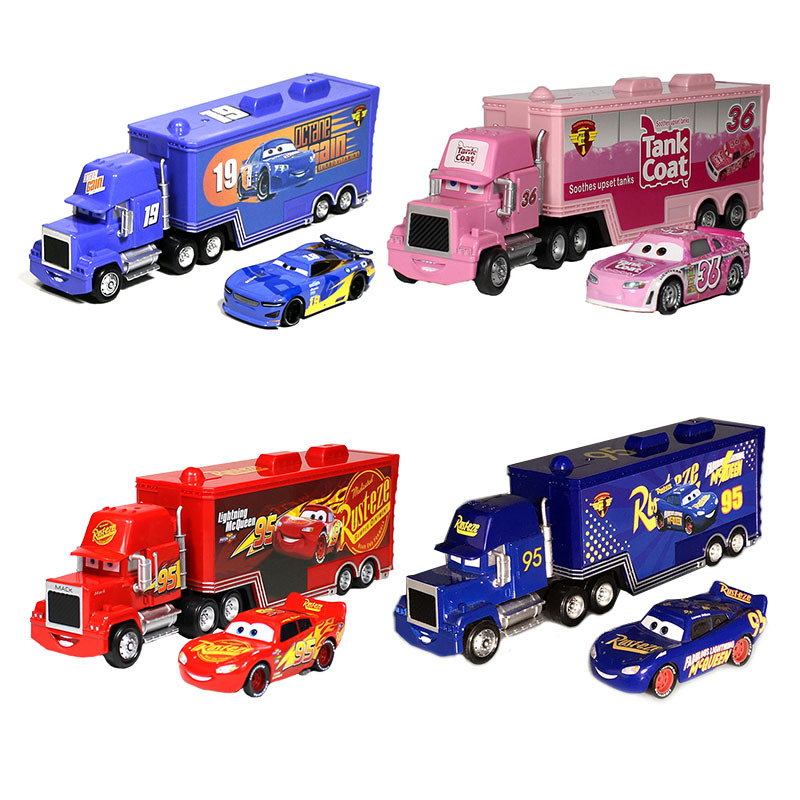 Racing Car Story McQueen Uncle McQueen Container Truck suit No. 42 Truck Cool Sister Alloy Car Model Toy