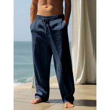 Q 49455 Cotton linen loose straight pants �������ֱͲ����