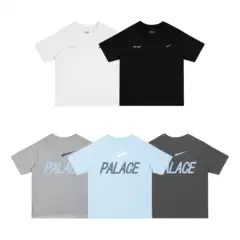 Trendy brand PALACE joint crochet LOGO print men's and women's street hip-hop loose and versatile summer short sleeved T-shirt