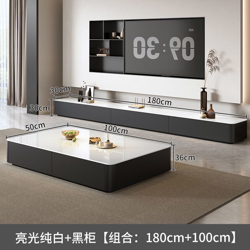 フロアテレビキャビネットリビングルームホーム2024新しい小さなアパートライト高級コーヒーテーブルテレビキャビネットの組み合わせ|undefined