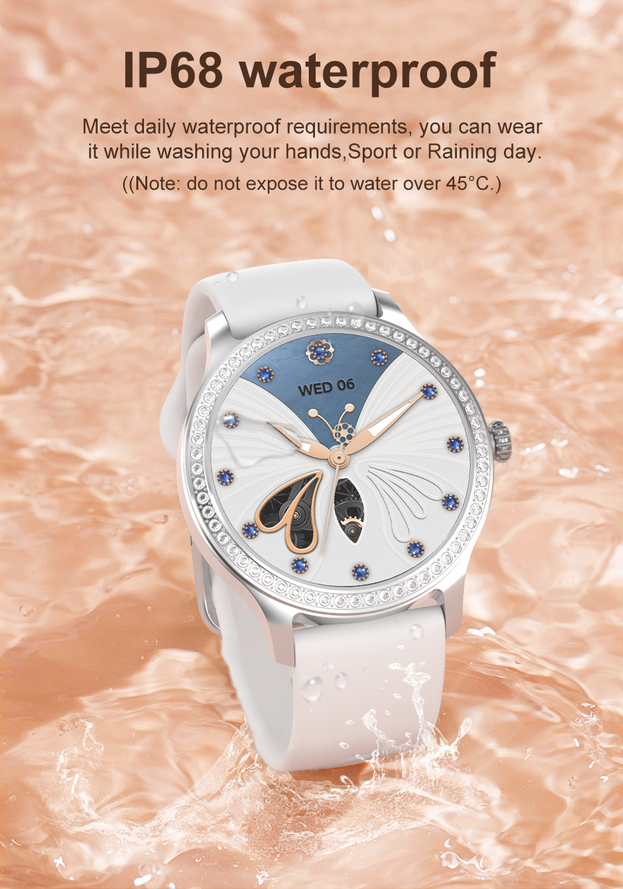 LW105 Smart Watch, donna 1,25 pollici Bluetooth chiamata cuore_voghion.com