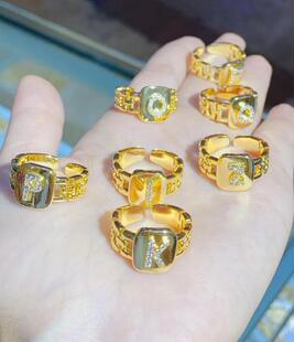 ΢�14k����ɫ26��Ӣ����ĸ΢��ʯ��ָָ�h�Ʒ��Ů�r��sf3a