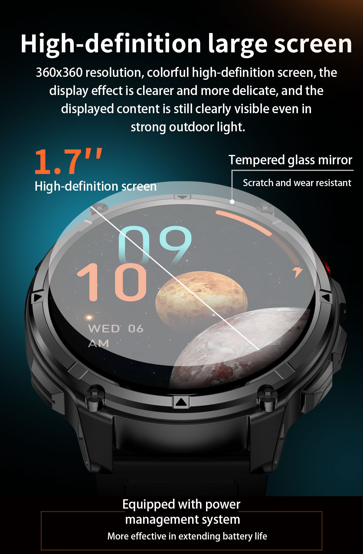 Smartwatch For Outdoor Sports With Calling Compass And Flashlight_voghion.com