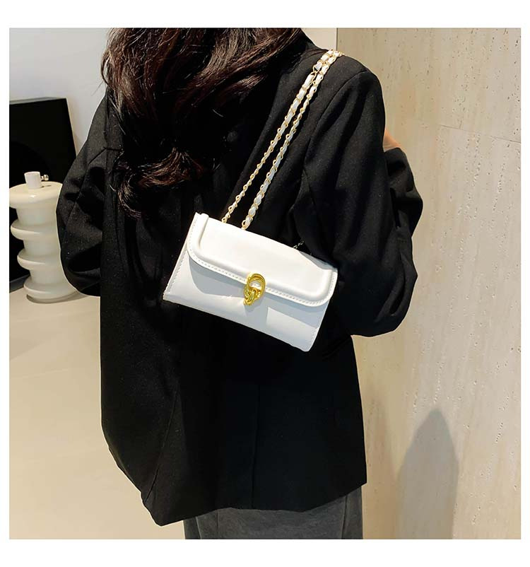 Cataramă cu lanț, ocazional, crossbody cu umăr, personalitate, culoare solidă, simplu 2024, frumos, pătrat mic, pentru femei_voghion.com