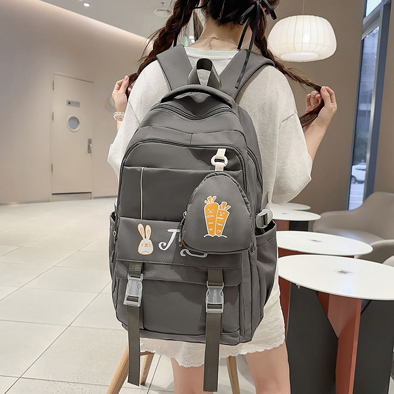 Mochila de hombro de alta capacidad para estudiantes de secundaria JIAYISTAR simple mochila de hombro de estudiantes de alta capacidad al por mayor transfronteriza image 1