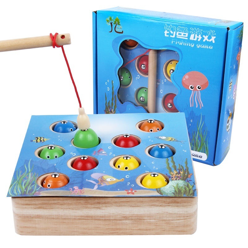 子供の釣りおもちゃ磁気幼児 1-2-3 歳半子供の虫捕りゲーム木製モンテッソーリ早期教育パズル|undefined