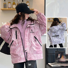 女童户外冲锋衣春秋装洋气三合一可拆卸加绒加棉2025新款儿童外套