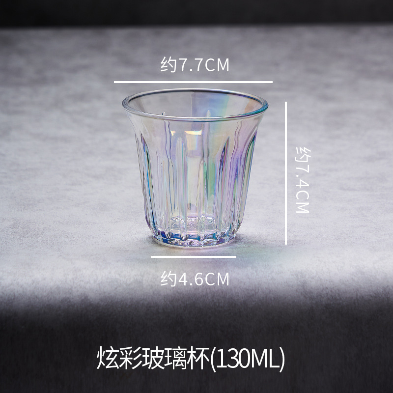 Taza de café pintada vidrio templado pintado a mano bombarderos americanos coloridos retrógrados transparentes sucios Latte Australia