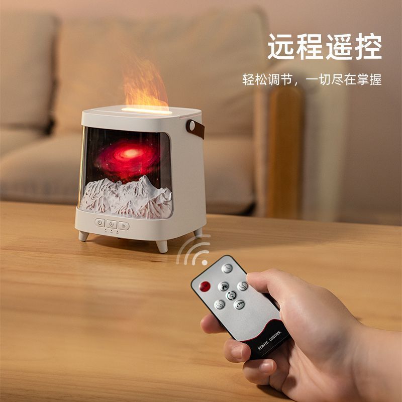 2025新款跨境仿真星球银河香薰机家用七彩火焰香氛机usb加湿器|undefined