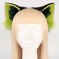 模擬獣耳コスプレ干員小黒耳漫画展小道具手作り羅猫耳ぬいぐるみヘアバンド