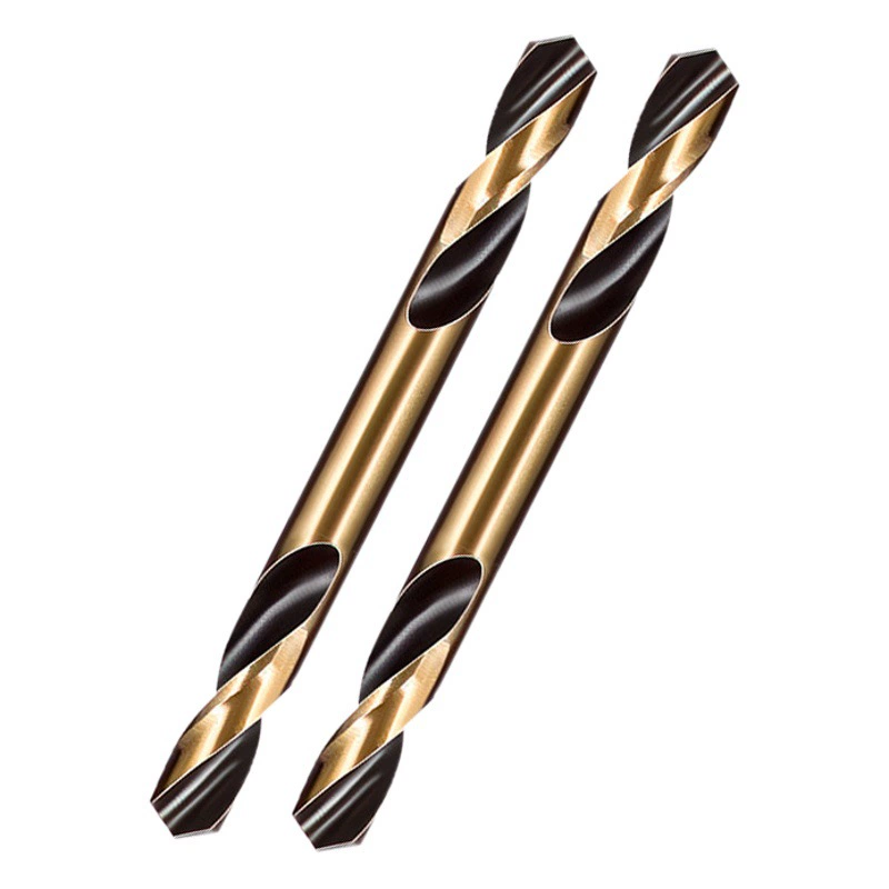 Двустороннее спиральное сверло из быстрорежущей стали с прямым хвостовиком из быстрорежущей стали, двухстороннее Сверло по металлу, ручная электрическая дрель, инструмент для развертывания