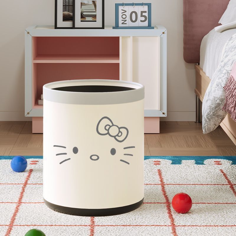 kitty猫垃圾桶双层家用可爱猫咪ins风高颜值客厅卧室宿舍厨房纸篓|undefined