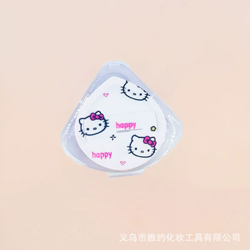 Пудровая puff (KT) — мягкая губчатая основа для макияжа, милый дизайн с кошачьей головой, маленькая и большая