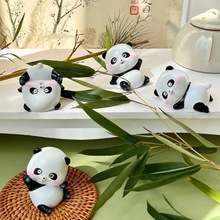 网红可爱熊猫滚滚石膏娃娃手工创意diy涂色手办儿童彩绘玩具治愈