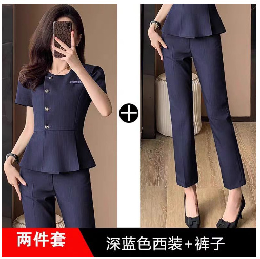 JE-6502 dark blue suit + pants