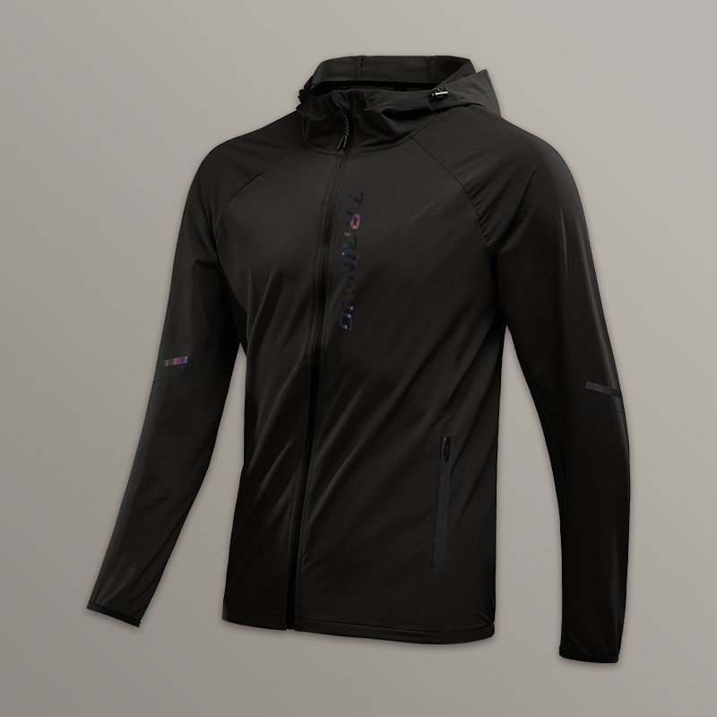 Chaqueta deportiva para hombres entrenamiento a prueba de viento primavera y otoño ropa de correr impermeable ropa seca rápida chaqueta de primavera a prueba de lluvia para montar