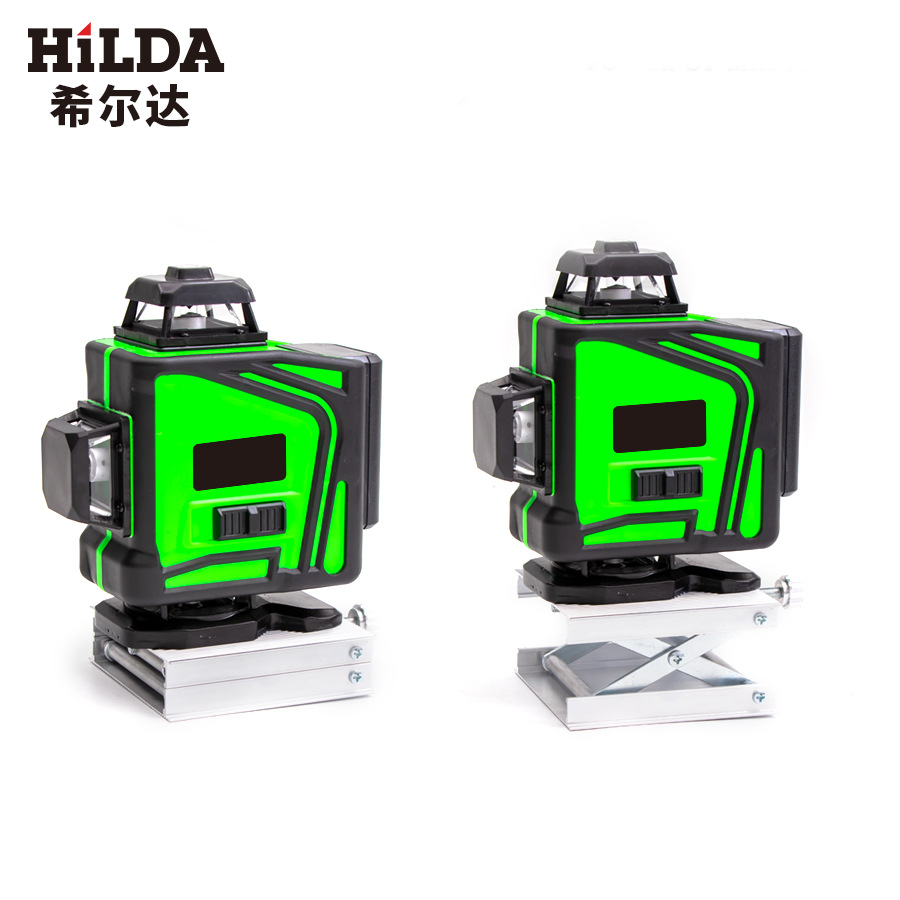 Hilda Nivel de alta precisión piso azulejo pegatina de la pared pegatina línea automática 16 línea 4D nivel verde