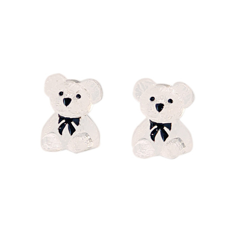 Wholesale Jewelry Simple Style Bear Resin Ear Studs display picture 5