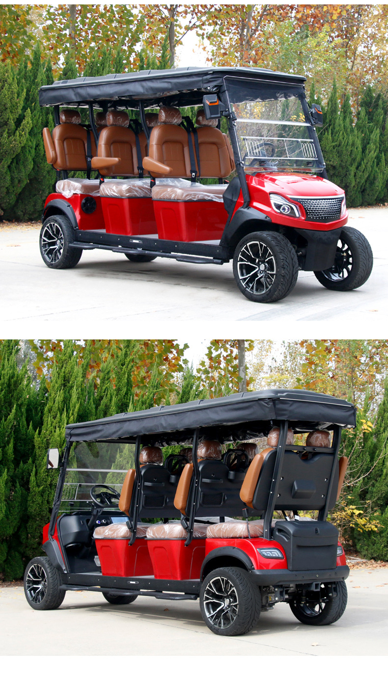 Export electric golf carts for golf courses and clubs, leather-seated sightseeing vehicles, resort tour vehicles