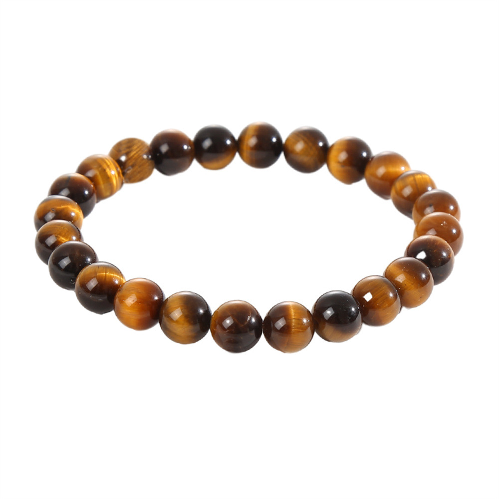 Moda simple 8mm pulsera de piedra de ágata natural alta sensación de mano de cristal cuentas pulsera comercio exterior al por mayor damas