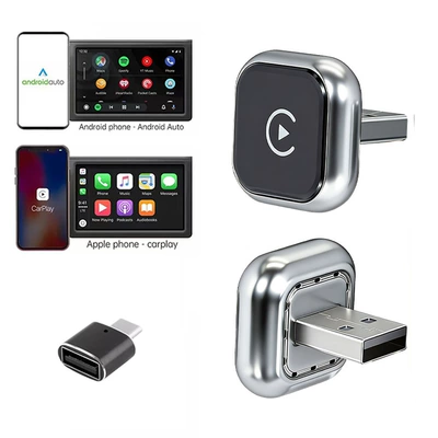 Car-Machine Connectivity Box, Simsiz CarPlay və Android Auto - k23-silver-neutral-adapter