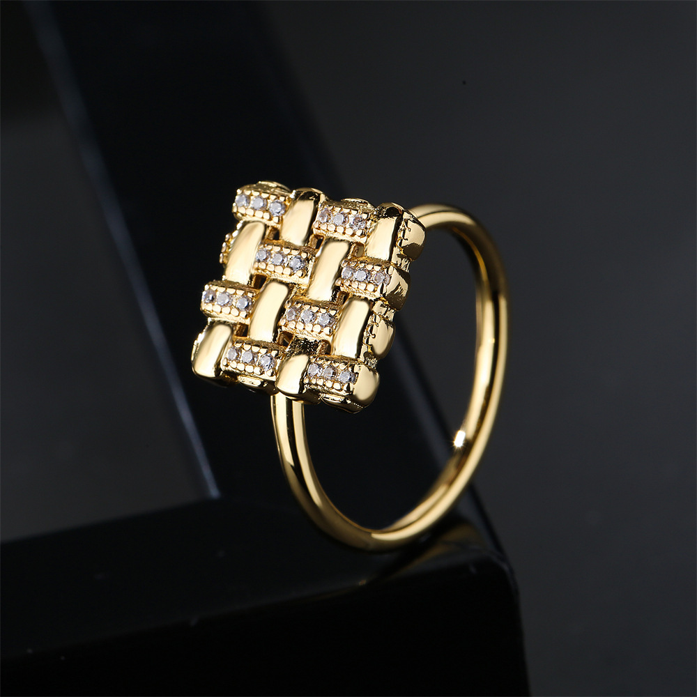 Fashion European And American Ring Copper Geometric Open Ring Female display picture 2