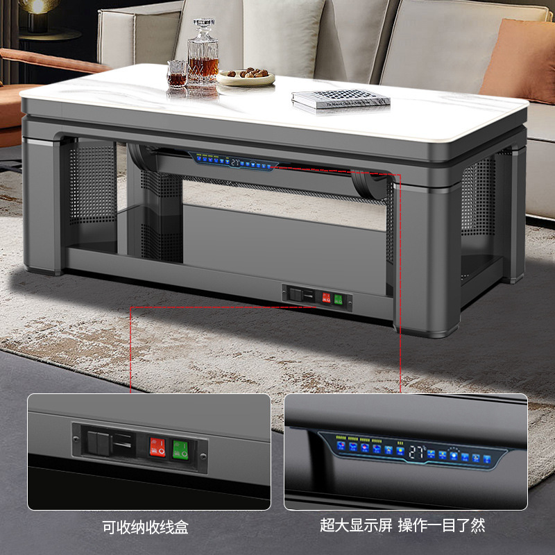 6次元立体昇降コーヒーテーブル電気ストーブファイヤーテーブルリビングルーム家庭用電気ストーブロックプレートストーブ電気オーブン|undefined