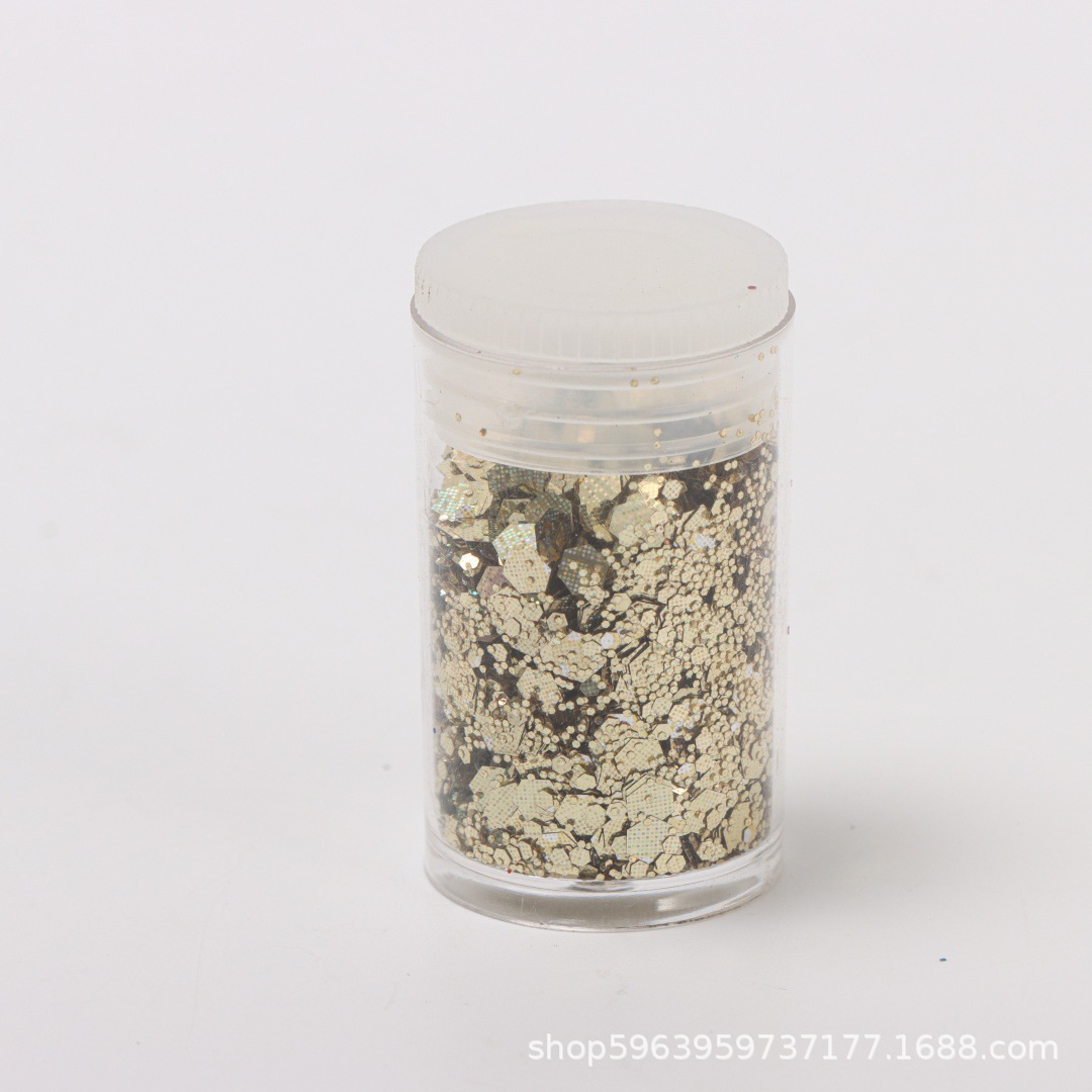 Mayorista 5g / botella resistente a altas temperaturas polvo de cebolla dorada polvo brillante brillante joyería de uñas hecha a mano DIY material especial