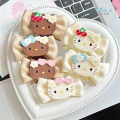 Butterfly knot version Hawaiian k-ti clip adorable Kitty cat girl heart cartoon bangs edge clip student hair clip head accessory