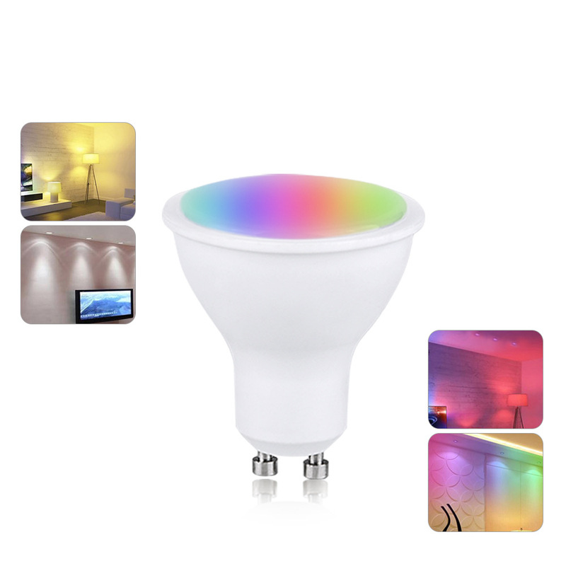 Wide Voltage Gu10 Lamp Cup Rgb Remote Control Magic Lamp Cup Household 10W15W Wide Voltage Smart Spotlight Colorful Bulb
